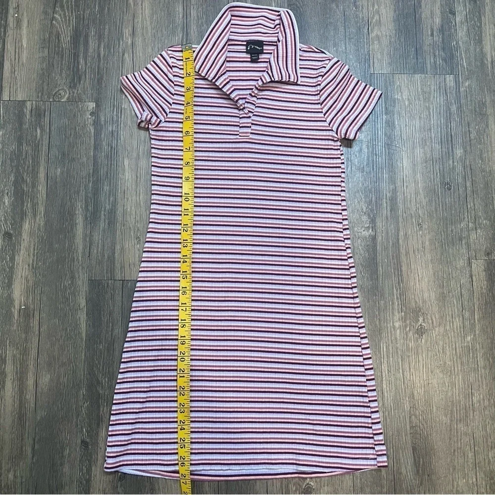Girls Art Class Pink Strip Short Dress Size 7/8